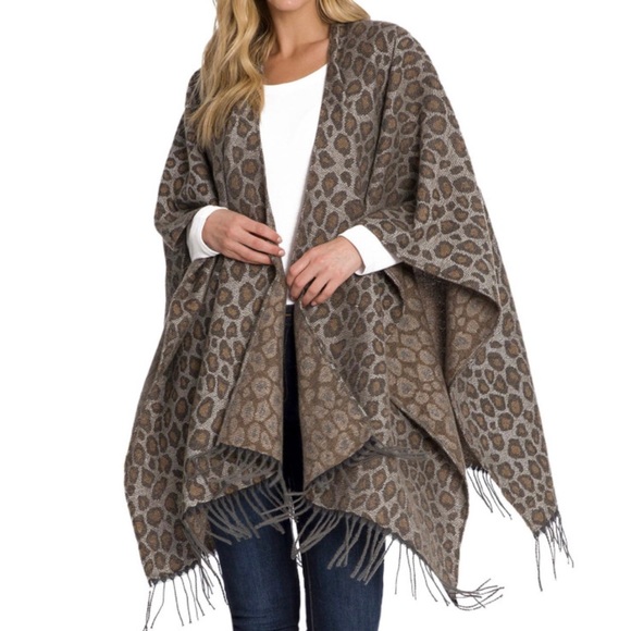 Woolrich Accessories - Woolrich Cozy Blanket Wrap Kaye Leopard One Size